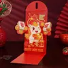 Envelope Vermelho de Ano Novo 2026 Novo Modelo Pop-Up 3D Personalizado Criativo Dobrável Pacote Vermelho para o Ano do Cavalo Envelope de Dinheiro da Sorte para Crianças