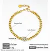 Joias Transfronteiriças Novo Feminino Amor Zircônia Personalizado Olho de Hórus Galvanoplastia a Vácuo Moderno Simples Versátil Pulseira