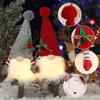 Nuevos suministros navideños de venta caliente transfronteriza sombrero de punto de alta gama con punta con muñeco de gnomo con luz adornos de regalo decoración de fiesta