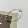 Tiqi livrinho vermelho Mesmo estilo S925 prata de lei simples nicho senso de design junta de bambu azul marinho pulseira tesouro feminina pulseira versátil
