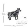 Broche Peito de Ovelha de Pérola Falsa Estilo Europeu e Americano, Broche de Animal Criativo Personalizado de Alto Padrão, Alfinete de Fixação para Roupas, Acessório Anti-Exposição