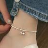 Amor Rocky Plata de Ley S925 Nueva Entrada Lujo Diseño de Nicho Sentido Avanzado Campana de Bambú Perla Rota Cadena de Tobillo S7512