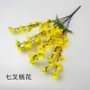 Flores Artificiales al por Mayor Flores Falsas Ramas de Flor de Durazno de Siete Picos de Nueve Picos Decoración de Boda Materiales Florales Ramas de Flores Flores Secas Ramas Colgantes
