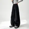Pantalones Cargo para Niñas Primavera y Otoño 2026 Nuevo Estilo Holgados de Pierna Ancha para Niños Mayores Casual Versátil Color Sólido Pantalones Largos