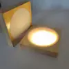 Luz de Noche de Madera Maciza Acrílica Base Luminosa de Madera Cuadrada LED Soporte de Lámpara de Carga Interruptor USB Luz de Noche