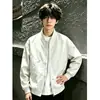 Chaqueta de vuelo de moda ins estilo coreano para hombre, cortavientos con cuello alto para primavera y otoño, prenda exterior de corte limpio, chaqueta de béisbol