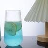 Copo de Vidro Borossilicato Alto com Listras Verticais, Copo de Leite, Copo para Café Gelado e Suco, Copo de Vidro Transparente para Casa, Copo de Camada Única de Grande Capacidade