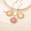 Joyería Transfronteriza Collar Sencillo Colgante Accesorios para Mujer Sol Sonriente Cadena para Suéter Colgante Acero Inoxidable Joyería Versátil