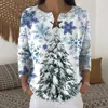 Sudadera de Punto con Cuello en V, Botones y Mangas Largas, Estilo Nuevo Transfronterizo, Otoño e Invierno, Suéter con Estampado de Moda Personalizado para Mujer