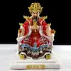 Estatua de mármol blanco del Bodhisattva Rey Dragón Guangji, estatua del Abuelo Cinco Dragones de la Montaña Wutai para santuarios budistas del hogar y ofrendas de escritorio de oficina