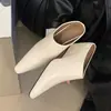 Mules Cerrados de Tacón de Cuña Chuyuji Fashion, Suela Suave Cómoda, que Aumentan la Altura, Zapatos de Trabajo Elegantes para Mujer