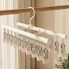 Secador de Calcetines Multiclip Acero Inoxidable Hogar Dormitorio Balcón Artefacto para Secar Calcetines Percha a Prueba de Viento Pinzas para Calcetines de Bebé