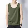 Camiseta Base sin Mangas de Algodón Puro para Hombre, Verano, Delgada, Moderna, Versátil, Venta Directa de Fábrica
