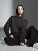 Sudadera con capucha de color liso minimalista, corte holgado, hombros caídos, sudadera con capucha informal, top casual básico versátil y con caída, estilo nuevo