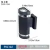 Luminária de Parede Externa, Kit Plástico Dupla Cabeça à Prova d'Água para Porta da Frente, Varanda, Terraço, Pátio, Luz de Parede Externa para Pendurar