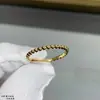 Versão Alta do Anel de Contas Doudou Fanfanya Baby Versão Alta Anel de Luxo Acessível Espesso Banhado a 18K Delicado Anel de Casal Exquisito