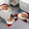 Tapete de Chão para Banheiro Conjunto de Três Peças para Vaso Sanitário Tapete de Chão de Flanela Banheiro Absorvente Antiderrapante Tapete para Pés Venda por Atacado na Amazon Transfronteiriça