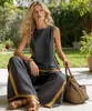 Conjunto de dos piezas de moda casual de verano para mujer, exclusivo transfronterizo 2026, elegante y rejuvenecedor