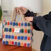 Bolso Bandolera de Gran Capacidad para Mujer de Felpa Tipo Cubo 2023 Nuevo Bolso Cruzado Bolso de Hombro Portátil Bolsa de Almacenamiento para Compras