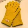 Guantes de punto multicolores de venta caliente transfronteriza para mujer, otoño e invierno, cálidos, de moda, para exteriores, ciclismo, esencial para atuendo moderno