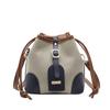 Bolso Cubo de Color Contrastante Verano Nuevo de Moda Europeo y Americano Bolso de Hombro Lona Costura Estilo Coreano Popular Bolso Cruzado