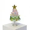 Nuevo Modelo de Árbol de Navidad de Vidrio Zibo Envuelto en Alambre con Efecto de Nevada, Adorno de Artesanía de Vidrio