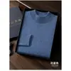 Suéter de Cachemira Grueso de Doble Hilo Baicaifeng Ropa para Hombre de Cachemira Pura Cuello Redondo Tejido de Punto Talla Grande Tejido de Lana