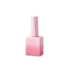 Botella de esmalte de uñas de plástico Shenluo, botella de gel para uñas de color degradado, 15 ml con aplicador, botella dispensadora de cosméticos de gran capacidad