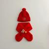 Gorro de inverno para bebê, outono e inverno, vermelho, ano novo, infantil, lã, masculino e feminino, bebê, ano novo, tricô, pulôver de um ano