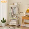 Perchero Multifuncional Simple, Zapatero y Sombrero, Estante de Almacenamiento, Perchero para Dormitorio, Estante de Almacenamiento Simple de Pie, Tendedero