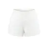 Shorts negros de cintura alta para mujer, estilo fino de verano, adecuados para figuras petite, shorts ajustados elásticos de línea A para bailar