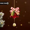Enfeites de Árvore de Pelúcia de Natal Sino Dourado Laços Decoração de Atmosfera Natalina Festival Lembrança Presente
