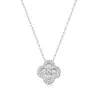 Collar de Plata S925 para Mujer con Moissanita de Trébol de Cuatro Hojas Totalmente Incrustado Suministro Directo de Fábrica Lujo Ligero Deslumbrante Suerte Versátil Para Uso Diario