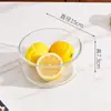 Bowl de Vidrio Resistente a Altas Temperaturas para Conservar, Redondo, Apto para Microondas, con Tapa de PP, Caja Simple para Conservar, Juego de Tazones para el Hogar, Redondo