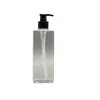 Botella de plástico transparente PET cuadrada de 60 ml con 24 dientes, tipo press, para aceite esencial, botella de bomba de loción portátil, botella para aceite desmaquillante