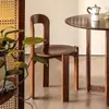 Silla de Comedor Nórdica de Madera Maciza Estilo Mid-Century Hogar Retro Sala de Estar Respaldo Colorida Diseñador Rey Silla Moderna Duradera