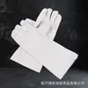 Guantes largos de lona extendidos para trabajo, guantes protectores industriales antideslizantes para soldadura, fabricante mayorista