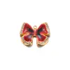 Nuevos Accesorios para Joyería DIY de Mariposas Coloridas Colgante de Acero Inoxidable Bicolor con Aceite Goteante Material para Collares Pendientes Accesorios para el Cabello