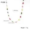 Mido Doble Capa Dopamina Piedra Natural Corazón con Letra Collar Clavícula Entrada Lujo Acero Inoxidable Joyería Transfronteriza Europea y Americana