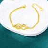 Nuevo Pulsera Serpiente Chapada en Oro Arena Vietnamita para Mujer, Pulsera Serpiente de Moda Estilo Palacio Incrustada de Diamantes, Joyería Lujosa y Duradera