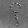 Llavero Plano Cadena de Cuatro Secciones Colgante de Metal Material Hecho a Mano Accesorios para Llavero Llavero de Acero Inoxidable