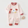 Romper de Algodón Puro para Bebé Nuevo Otoño 2025 Atuendo para el Primer Mes Cien Días Manga Larga Ropa Elegante para Salir para Niños y Niñas