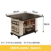 Mesa Lateral Móvel para Varanda, Carrinho de Armazenamento Dobrável Multifuncional, Sofá de Sala de Estar, Mesa de Café Doméstica com Rodas, Expansível