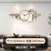 Novo Relógio de Parede Estilo Vintage para Sala de Estar, High-End, Instalação Sem Furar, Relógio de Parede para Casa, Relógio Decorativo de Parede de Fundo Extra Grande