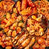 Petiscos de Polvo, Frutos do Mar Picantes, Frutos do Mar Cozidos em Lata, Ostras, Lula, Vieiras, Caudas de Camarão, Pacote de Presente de Petiscos de Frutos do Mar