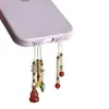 Moda Nuevo Estilo Chino Hecho a Mano Tejido Colgante de Calabaza Accesorio Nicho Simple Perlas Perforadas Set de Cordón para Teléfono