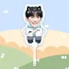 Zhou Keyu Placa de Sinalização de Fã com Cabeça Grande em Forma de Leque Fã de Concerto Mercadoria Estilo Igual do Tiktok