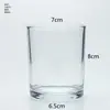 Taza de Vela de Vidrio Taza Vacía Decoración de Sala de Estar Botella de Aromaterapia Taza de Regalo para Velas Portavelas de Cristal Taza Portavelas Transparente al por Mayor