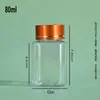Tapa UV Transparente Botella de Plástico Boca Ancha Poliéster PET Botella Pequeña para Medicamentos 30ml Botella Dispensadora de Suplementos para la Salud Botella de Empaque Sólido