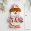 Colgante de muñeco de Santa Claus transfronterizo DIY Muñeco de nieve de tela Muñeco para decoración de árbol de Navidad Colgante de muñeco